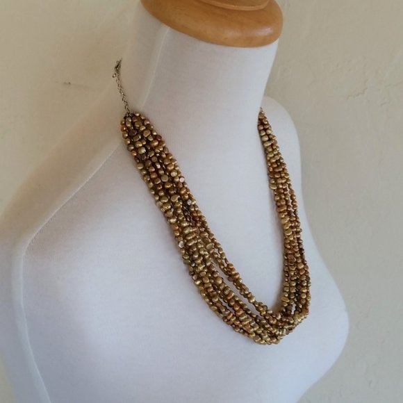 Silpada Gold/Copper Pearl Necklace N1366 Plus Extender - Picture 3 of 10